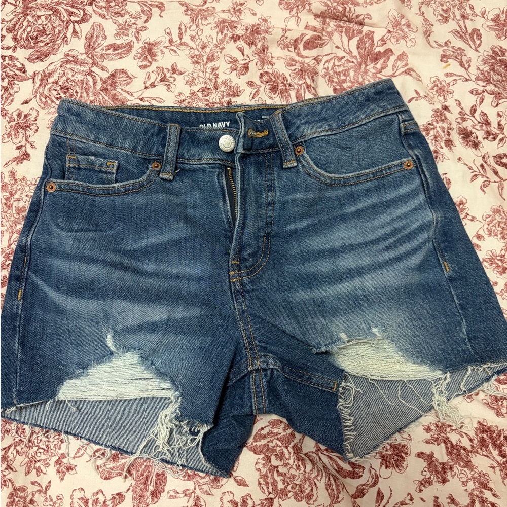 Old Navy Women's Distressed Blue Jean Shorts